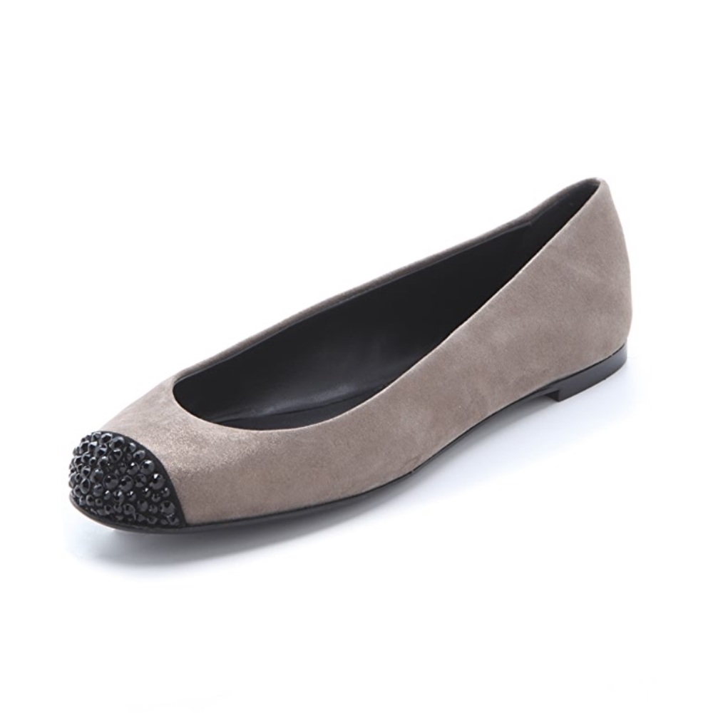 Giuseppe Zanotti Black Crystal Embellished Flats